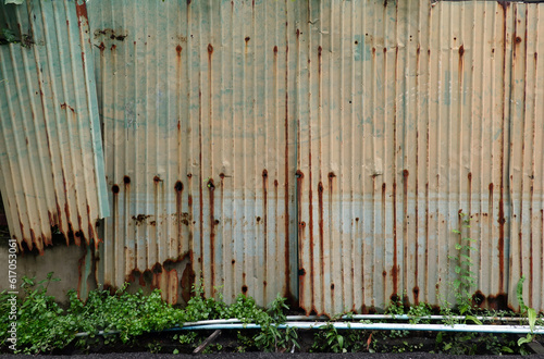 old rusty zinc wall texture