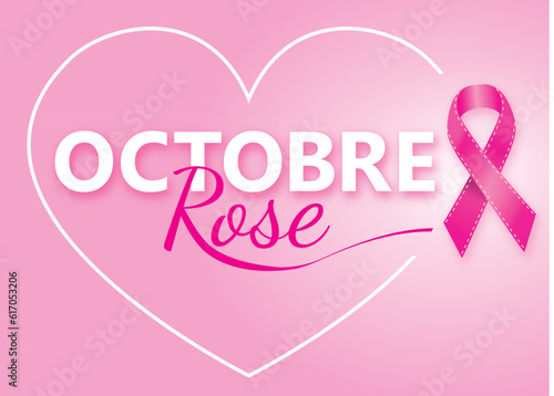 Obraz na płótnie Octobre rose français – Lutte contre le cancer du sein - V3 w salonie