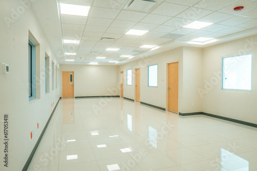 ba  os  Blur image background of corridor in hospital or clinic image  Generative render  door  hermoso interior de  animation  White  yellow  blue open space office interior with blank wall  Mock up