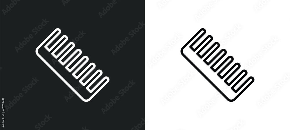 comb line icon in white and black colors. comb flat vector icon from comb collection for web, mobile apps and ui. comb line icon in white and black colors. comb flat vector icon from comb collection for web, mobile apps and ui.