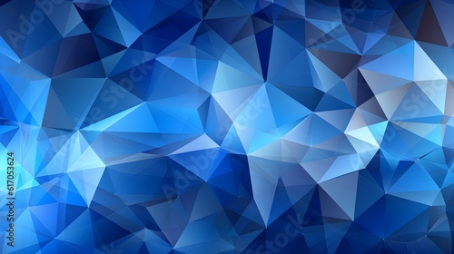 Blue Abstract Background with Star and Triangles