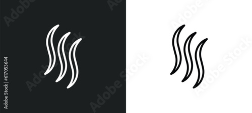 hair line icon in white and black colors. hair flat vector icon from hair collection for web, mobile apps and ui.