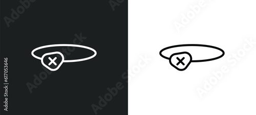 eye patch line icon in white and black colors. eye patch flat vector icon from eye patch collection for web, mobile apps and ui.