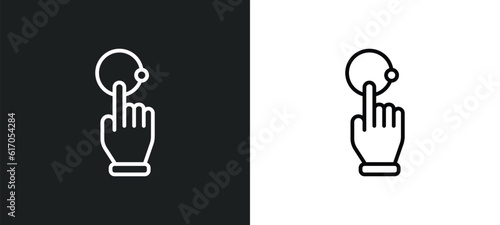 interactivity line icon in white and black colors. interactivity flat vector icon from interactivity collection for web, mobile apps and ui.