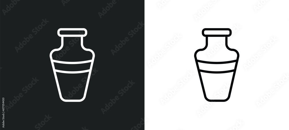 ceramic vase line icon in white and black colors. ceramic vase flat vector icon from ceramic vase collection for web, mobile apps and ui. ceramic vase line icon in white and black colors. ceramic vase flat vector icon from ceramic vase collection for web, mobile apps and ui.
