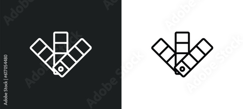 ches line icon in white and black colors. ches flat vector icon from ches collection for web, mobile apps and ui.