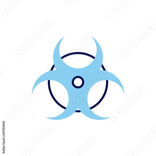 Biological Hazard related vector line icon. Biohazard. Isolated on white background. Vector illustration. Editable stroke