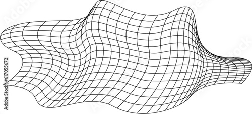 Net flying waving. Texture wave textile. Fabric square cells sea wind. Vector illustration rolling hills. Flag windy stream flow. Network structure surface checkered background sport lines border.