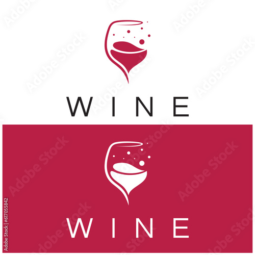 Wine logo design template.vector illustration of icon-vector