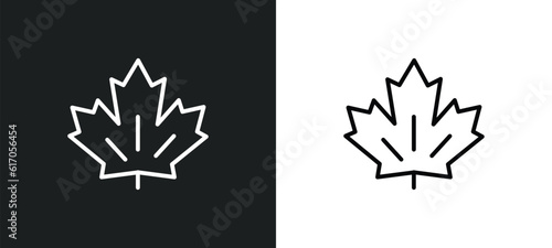 red maple tree line icon in white and black colors. red maple tree flat vector icon from red maple tree collection for web, mobile apps and ui.