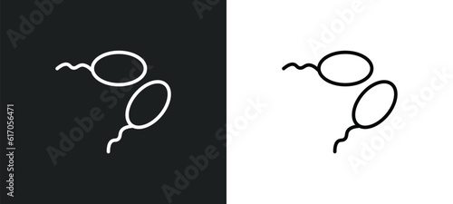 fertilize clinic line icon in white and black colors. fertilize clinic flat vector icon from fertilize clinic collection for web, mobile apps and ui.