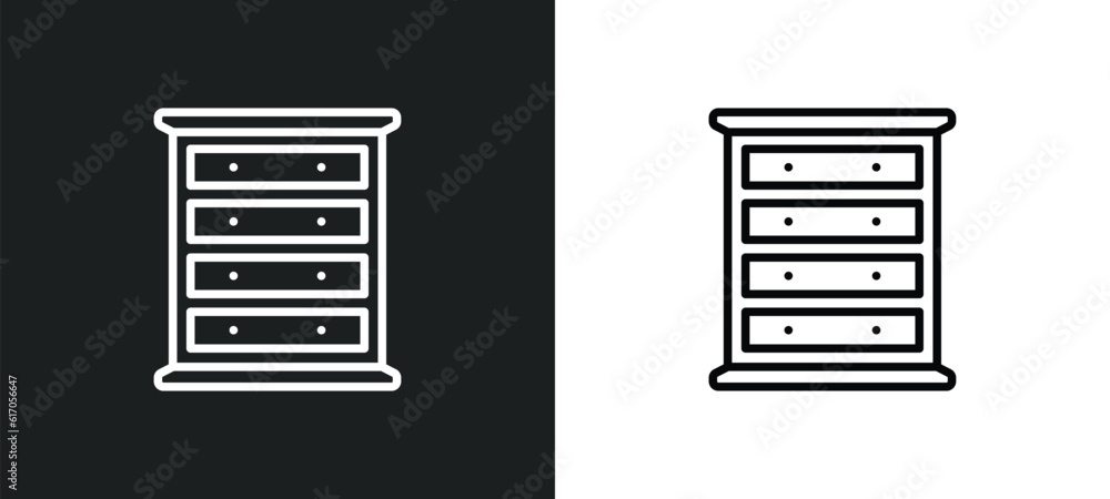 chest line icon in white and black colors. chest flat vector icon from chest collection for web, mobile apps and ui. chest line icon in white and black colors. chest flat vector icon from chest collection for web, mobile apps and ui.
