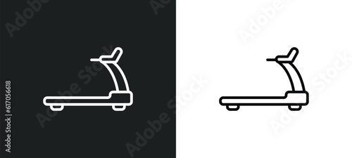 running hine line icon in white and black colors. running hine flat vector icon from running hine collection for web, mobile apps and ui.