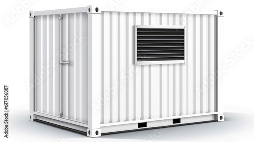 Mobile office buildings or container site office for construction site. Shipping container. Portable house and office cabins,Generative AI illustration