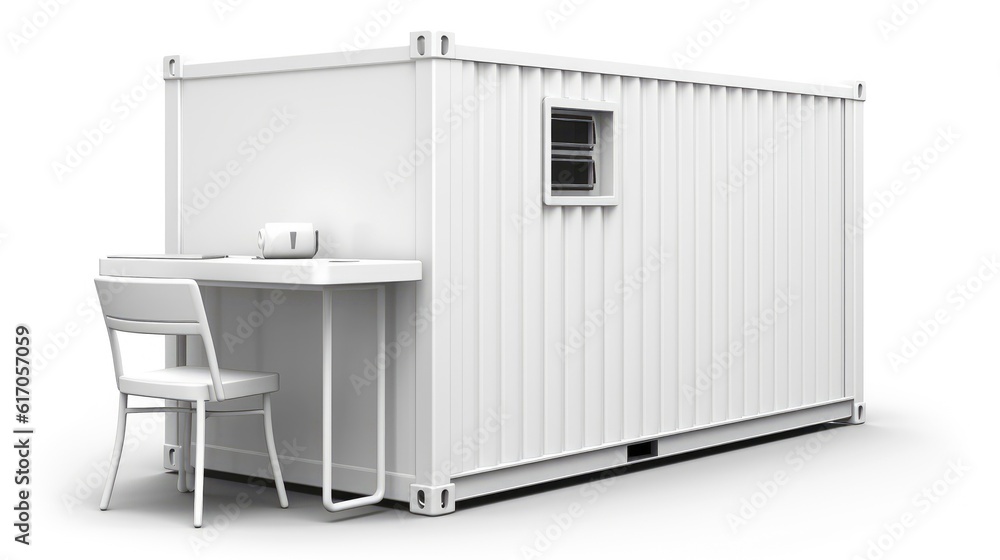 Mobile office buildings or container site office for construction site. Shipping container. Portable house and office cabins,Generative AI illustration Mobile office buildings or container site office for construction site. Shipping container. Portable house and office cabins,Generative AI illustration