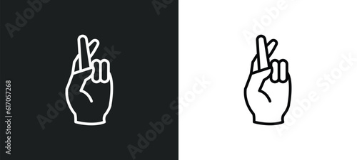 good luck line icon in white and black colors. good luck flat vector icon from good luck collection for web, mobile apps and ui.