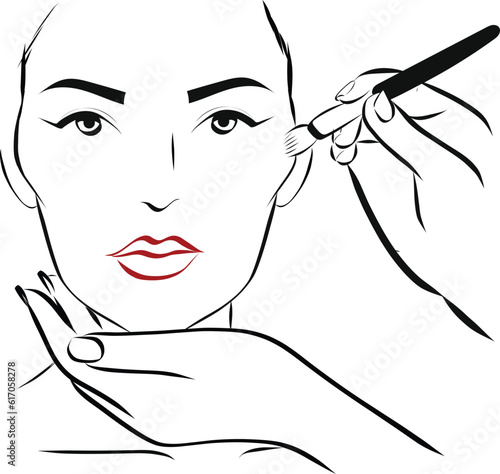 Woman wearing makeup