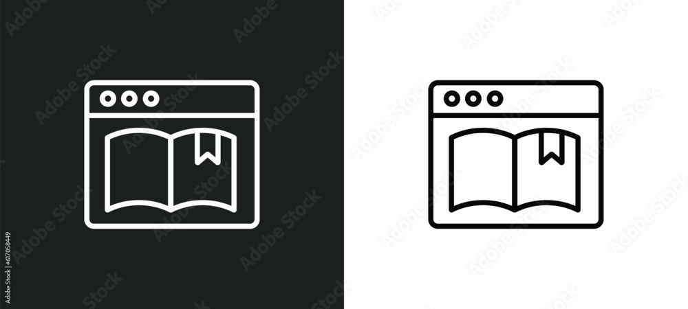 ribbon from a book line icon in white and black colors. ribbon from a book flat vector icon from ribbon a book collection for web, mobile apps and ui. ribbon from a book line icon in white and black colors. ribbon from a book flat vector icon from ribbon a book collection for web, mobile apps and ui.