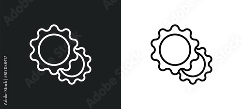 tings line icon in white and black colors. tings flat vector icon from tings collection for web, mobile apps and ui.