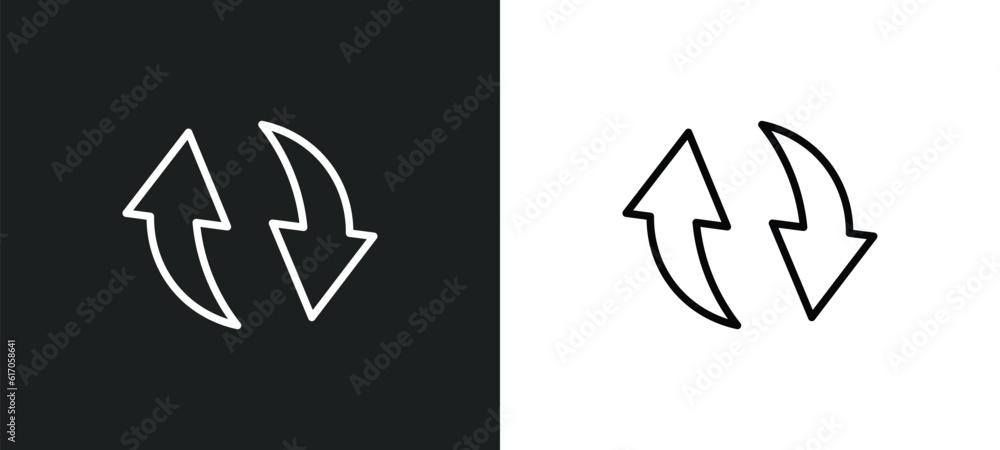 update arrow line icon in white and black colors. update arrow flat vector icon from update arrow collection for web, mobile apps and ui. update arrow line icon in white and black colors. update arrow flat vector icon from update arrow collection for web, mobile apps and ui.