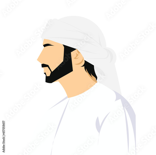 person in traditional Arab clothes 