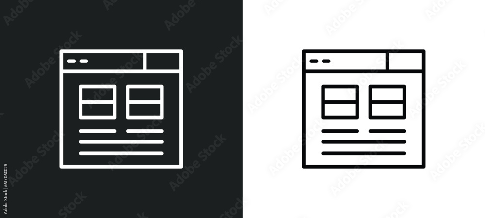 user interface line icon in white and black colors. user interface flat vector icon from user interface collection for web, mobile apps and ui. user interface line icon in white and black colors. user interface flat vector icon from user interface collection for web, mobile apps and ui.