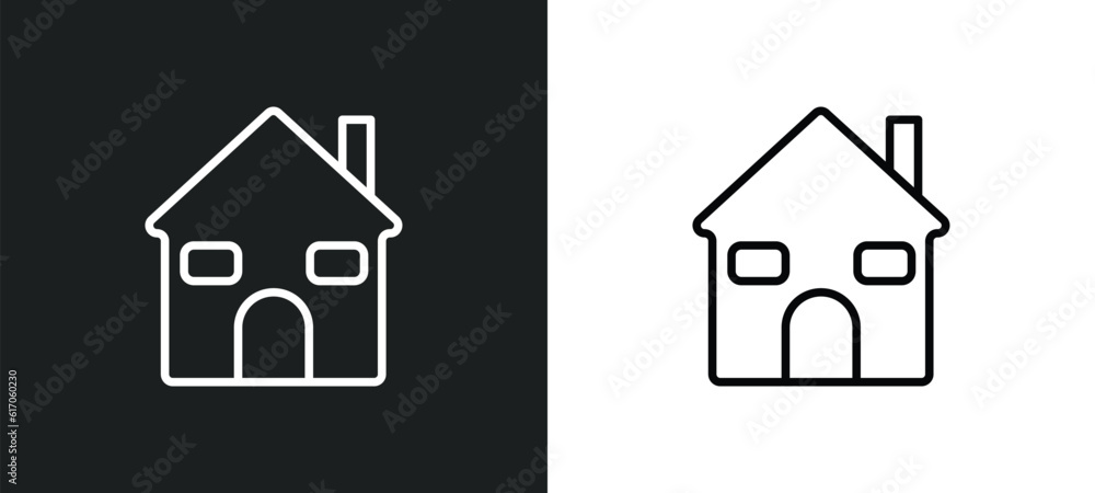 house line icon in white and black colors. house flat vector icon from house collection for web, mobile apps and ui. house line icon in white and black colors. house flat vector icon from house collection for web, mobile apps and ui.