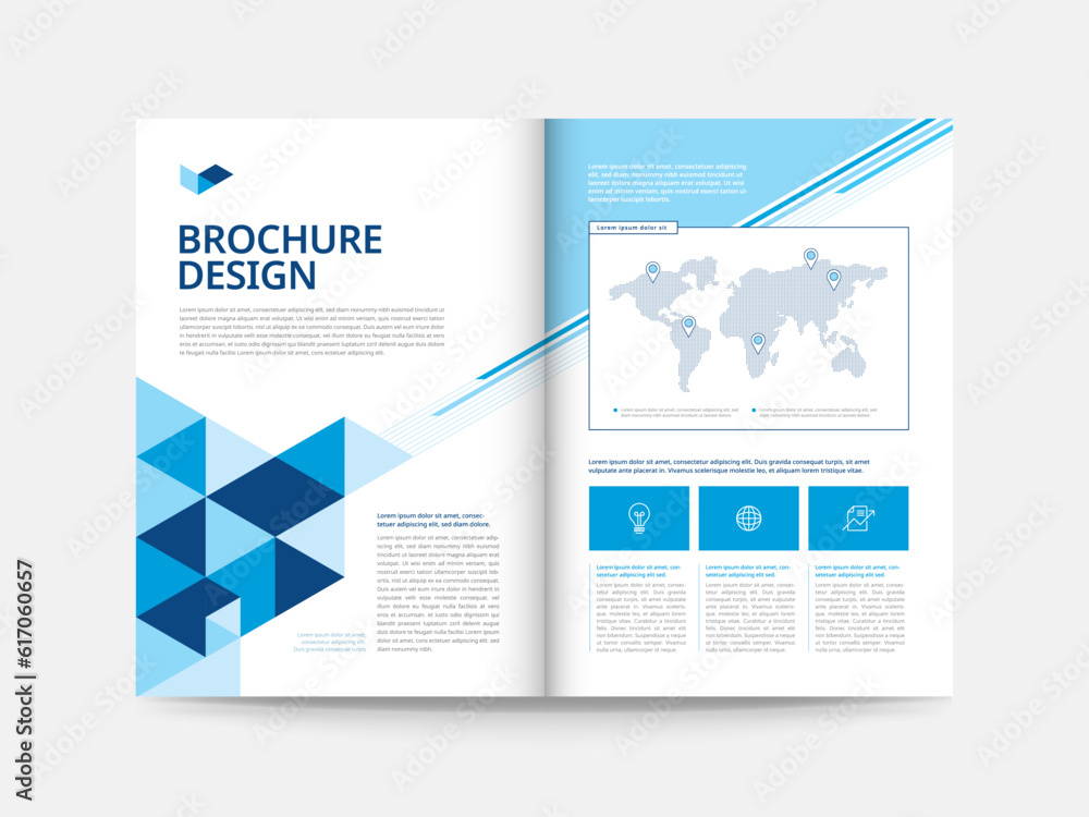 Vector business brochure design template Vector business brochure design template