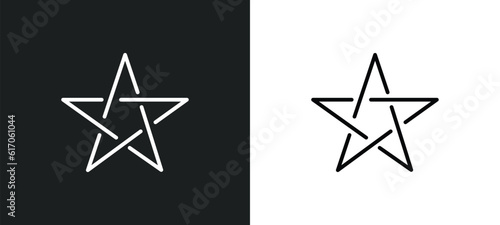morning star line icon in white and black colors. morning star flat vector icon from morning star collection for web, mobile apps and ui.