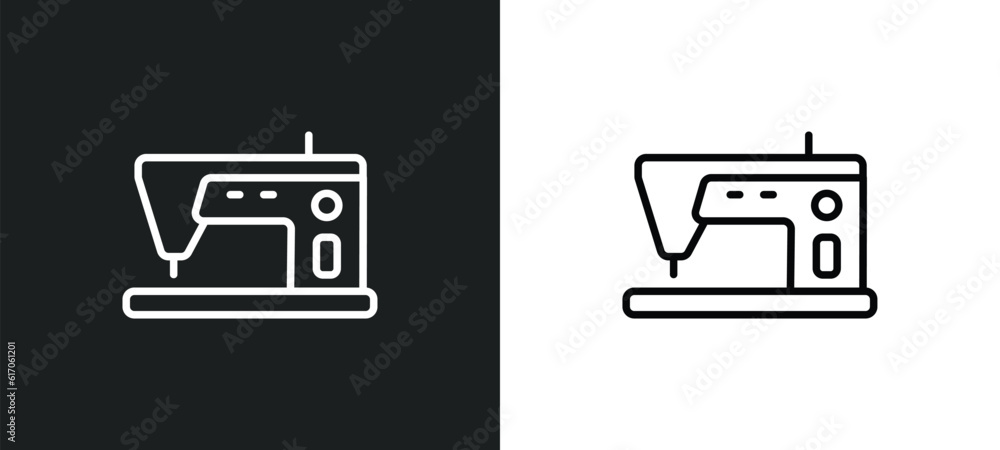 tailoring hine line icon in white and black colors. tailoring hine flat vector icon from tailoring hine collection for web, mobile apps and ui. tailoring hine line icon in white and black colors. tailoring hine flat vector icon from tailoring hine collection for web, mobile apps and ui.