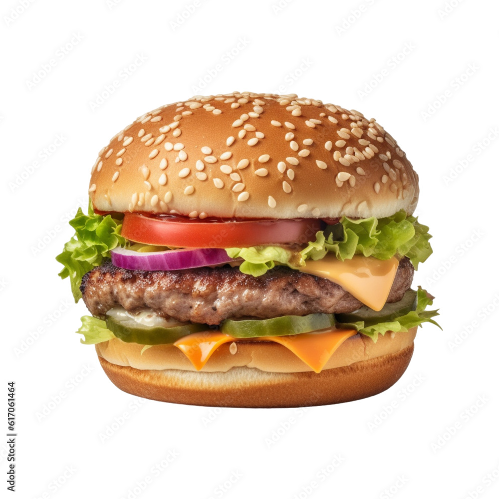 Hamburger (PNG) - ai generated Hamburger (PNG) - ai generated