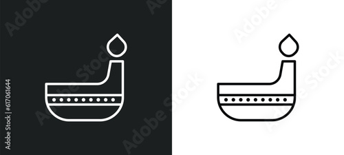 dipa line icon in white and black colors. dipa flat vector icon from dipa collection for web, mobile apps and ui. photo