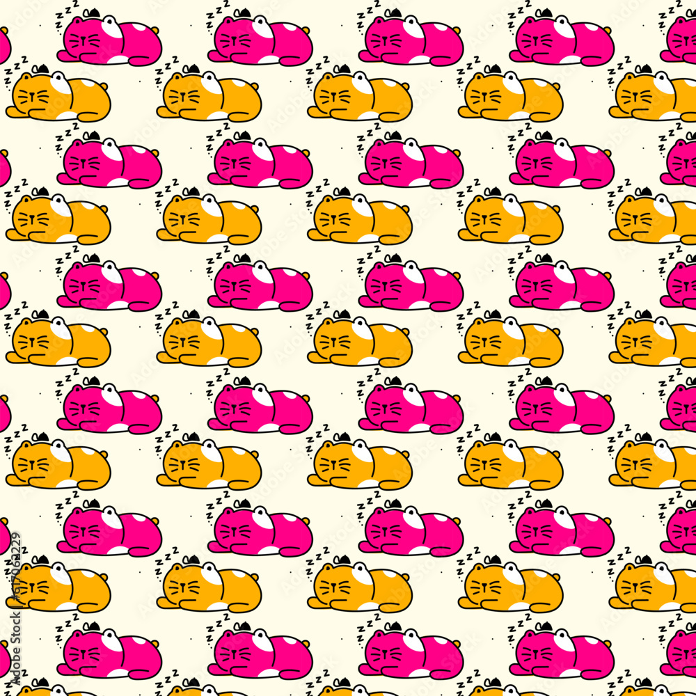 cute cat vector pattern for tee print and background wallpaper cute cat vector pattern for tee print and background wallpaper