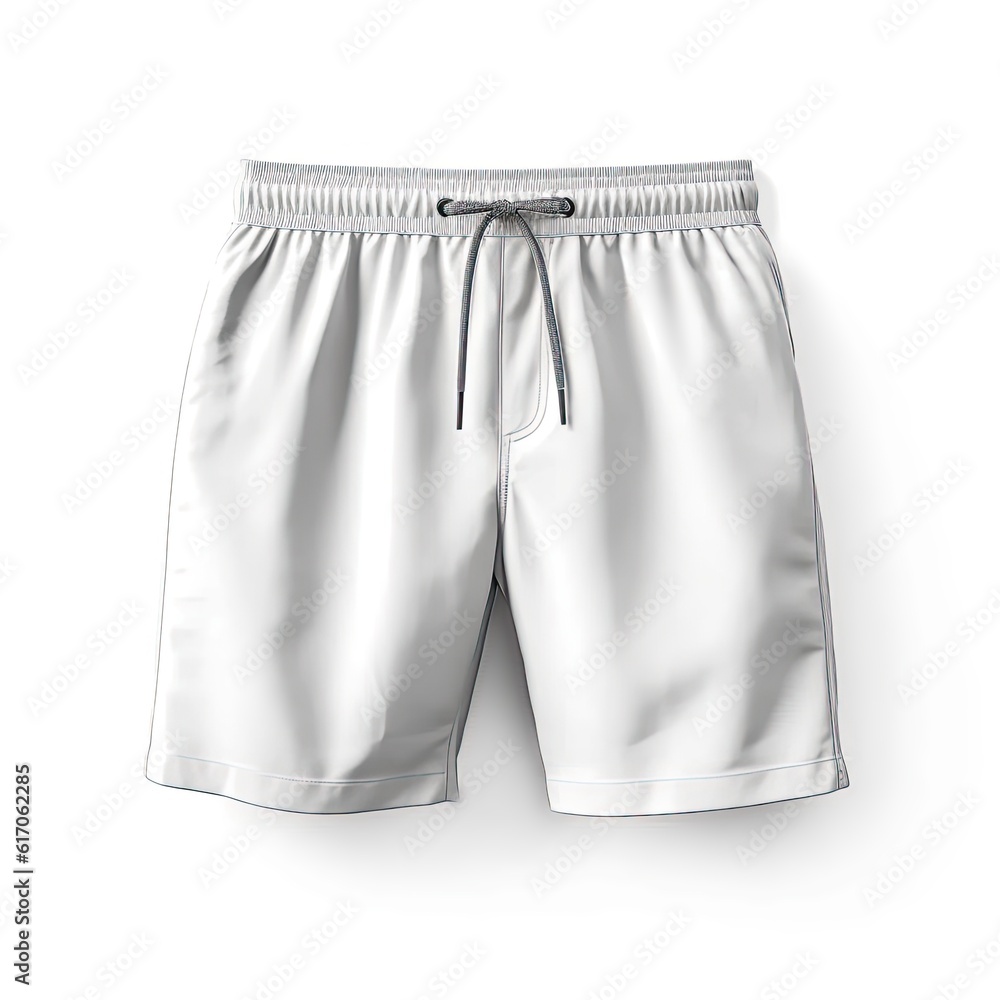 Poster Wandbilder Swim trunks fashion clothes isolated on white background 40x40 cm