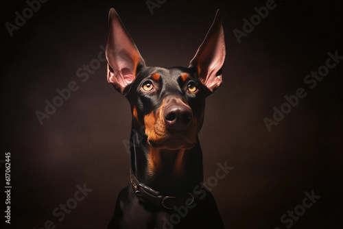 The Doberman Pinscher, commonly referred to as Doberman, is a breed of domestic dog known for its loyalty, intelligence, and protective nature. 