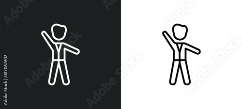 bestman line icon in white and black colors. bestman flat vector icon from bestman collection for web, mobile apps and ui.