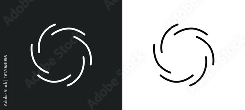 whirlpool line icon in white and black colors. whirlpool flat vector icon from whirlpool collection for web, mobile apps and ui.