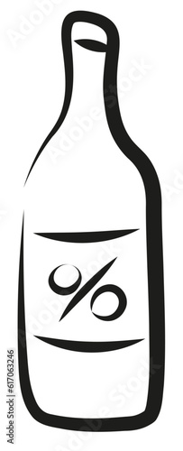 Butelka alkohol ilustracja %