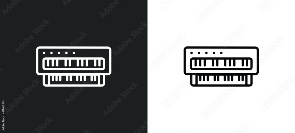 organ line icon in white and black colors. organ flat vector icon from organ collection for web, mobile apps and ui.