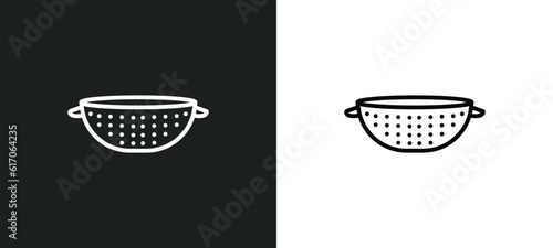 nder line icon in white and black colors. nder flat vector icon from nder collection for web, mobile apps and ui.