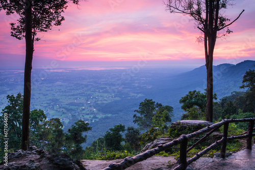 Morning atmosphere at Phu Wiang National Park, Khon Kaen  province, ThaiLand. photo