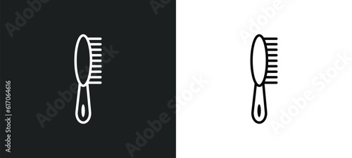 primp line icon in white and black colors. primp flat vector icon from primp collection for web, mobile apps and ui.