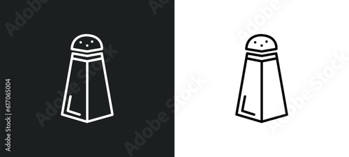 salt line icon in white and black colors. salt flat vector icon from salt collection for web  mobile apps and ui.