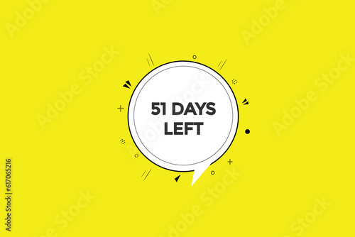 51 days, left countdown template,51 day countdown left banner label button eps 51 