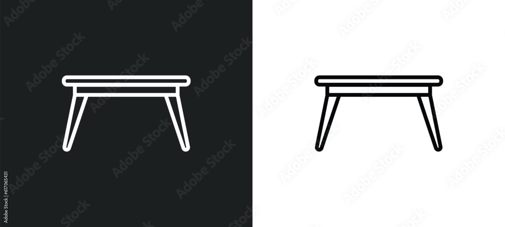 table line icon in white and black colors. table flat vector icon from table collection for web, mobile apps and ui. table line icon in white and black colors. table flat vector icon from table collection for web, mobile apps and ui.
