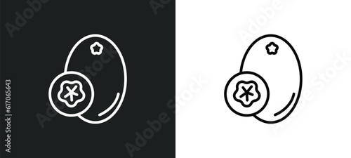 breast milk fruit line icon in white and black colors. breast milk fruit flat vector icon from breast milk fruit collection for web, mobile apps and ui.