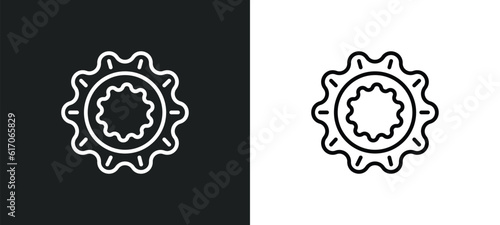 flower shaped biscuits line icon in white and black colors. flower shaped biscuits flat vector icon from flower shaped biscuits collection for web, mobile apps and ui.