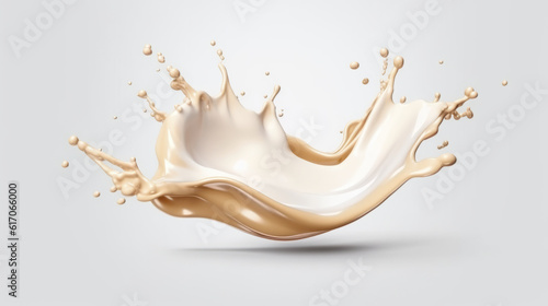 A milk splash frozen in mid-air