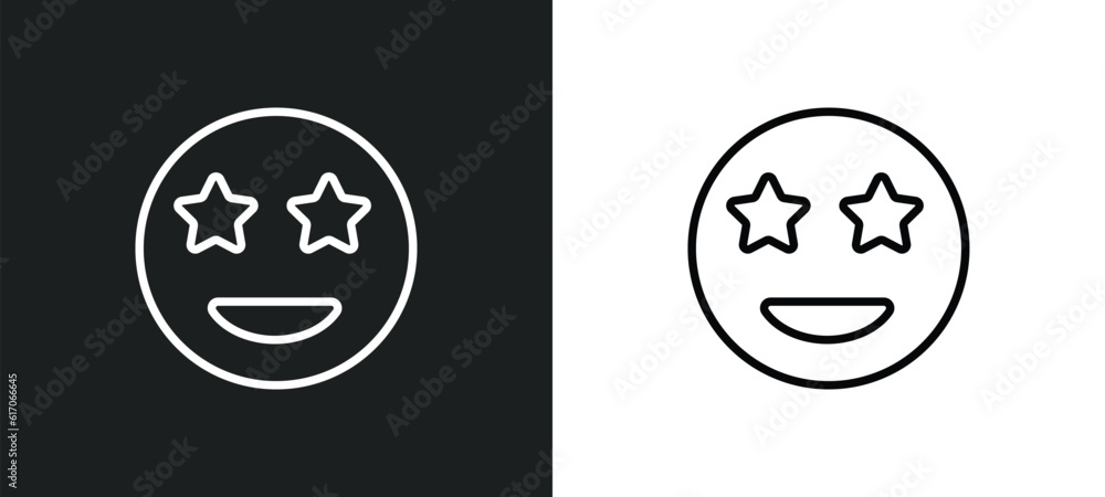 surprise emoji line icon in white and black colors. surprise emoji flat vector icon from surprise emoji collection for web, mobile apps and ui. surprise emoji line icon in white and black colors. surprise emoji flat vector icon from surprise emoji collection for web, mobile apps and ui.