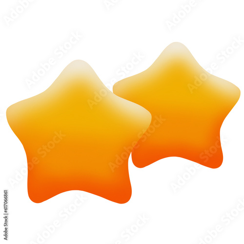 golden stars isolated on transparent  background